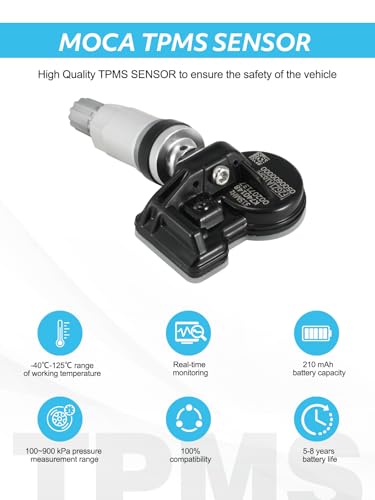TAUTOY Upgrade TPMS Sensor Ford,4-Pack 315MHZ Tire Pressure Monitor Sensors Fit for Ford F-150 Edge Ranger Flex Mustang Explorer Lincoln MKS MKX Replaces# F2GT1A180AB F2GT1A150AB F2GZ1A189A