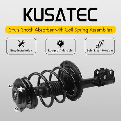KUSATEC Front Pair Complete Struts Shock Absorber 172308 172307