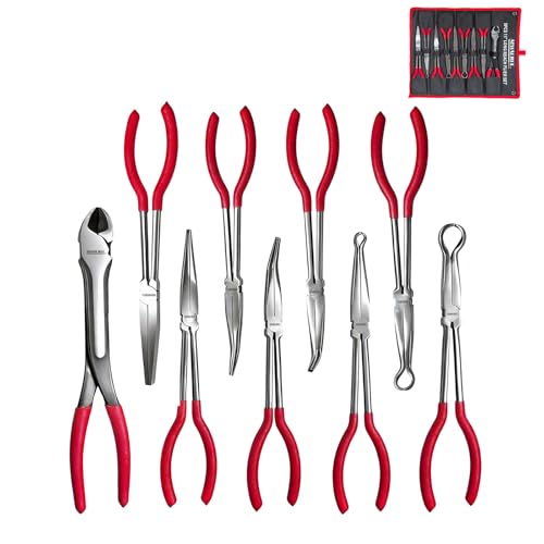 9-Piece 11" Long Reach Needle Nose Pliers Set