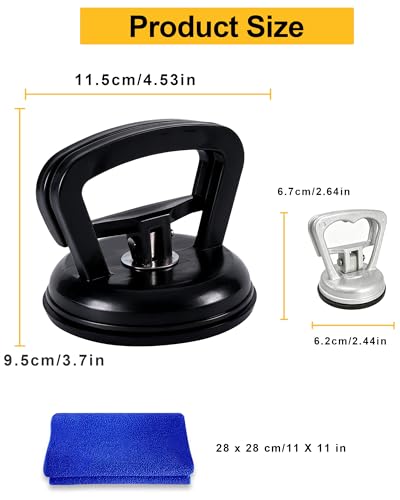 3 Pack Metal Dent Puller,Car Dent Puller ,Heavy Duty Metal Car Dent Repair Kit,Upgraded Aluminum Alloy Dent Pulle,Paintless Dent Repair Tools for Car Dent ,Glass, Tiles Lifting and Objects Moving - size: 3PCS Metal Suction Cup
