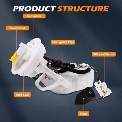 E8566M Fuel Pump Module Assembly Suitable for 2002-2005 Civic 1.3L/1.7L2.0L OE SP8011M, P76528M, FG1394 - size: E8566M-size: 31cm