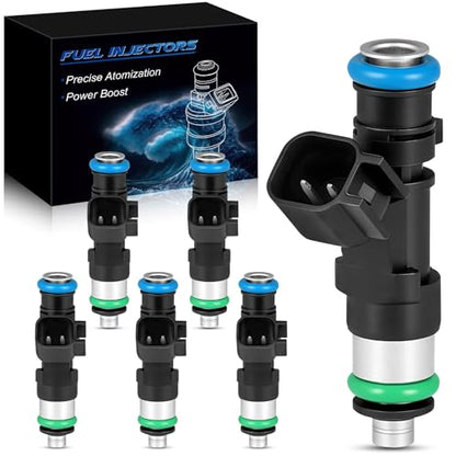 0280158028 Upgraded Fuel Injectors Fits For:-Dodge Journey Challenger 2009-2010 3.5L, Charger Avenger Stratus, For:-Chrysler Sebring 300 Pacifica Town & Country 2.7L 3.5L 4.0L (6 PCS) - size: 0280158028(6)