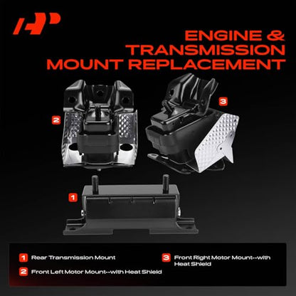 A-Premium Engine Motor Mount and Transmission Mount Kit, Set of 3