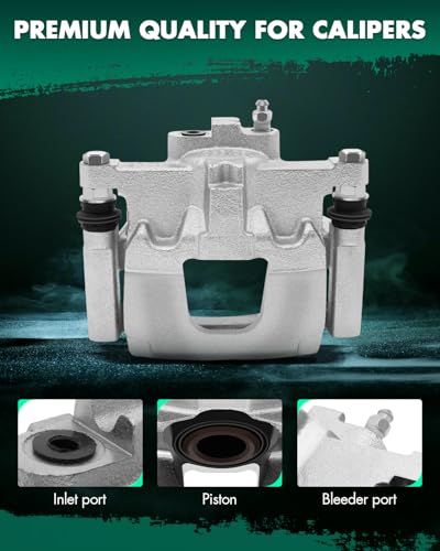 SCITOO Rear Left+Right Brake Calipers With Bracket 18B5046 18B5047 - size: Rear[18B5046 & 18B5047]Silver