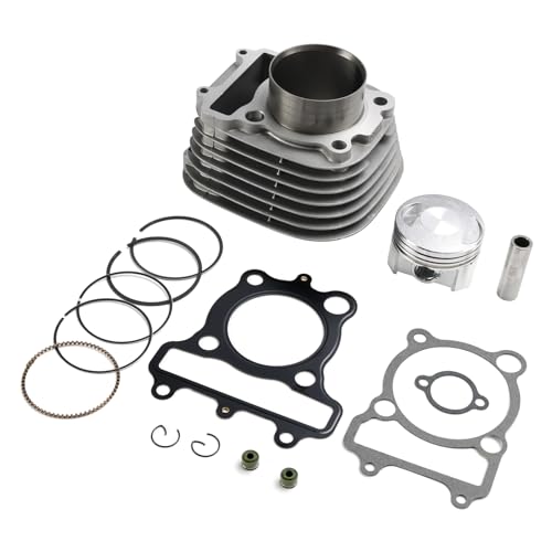 67mm Cylinder Piston Gasket Top End Rebuild Kit for Yamaha TW200 Trailway 1987-2024 YFM200 Moto-4 1985-1989 YTM200 Tri-Moto 1983-1985 - Replaces 21V-11310-00 36X-11631-00-A0 1NU-11181-00