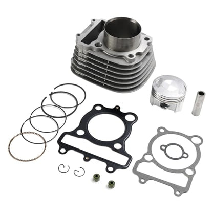 67mm Cylinder Piston Gasket Top End Rebuild Kit for Yamaha TW200 Trailway 1987-2024 YFM200 Moto-4 1985-1989 YTM200 Tri-Moto 1983-1985 - Replaces 21V-11310-00 36X-11631-00-A0 1NU-11181-00