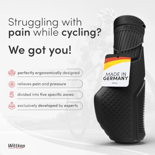 Wittkop Bike Grips With Innovative 3-Zone Design Made in Germany - Ergonomic Non-Slip Comfort and EFC Zones for Optimized Grip & Comfort - Handlebar - style: Comfort