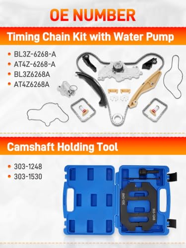 Timing Chain Kit with Water Pump & Camshaft Holding for 3.5L 3.7L V6