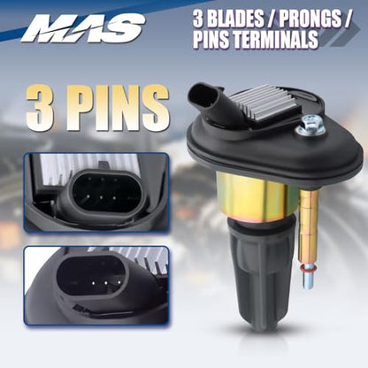 MAS Set of 6 Ignition Coil Pack UF303 & MAS Iridium Spark Plugs Compatible with 2002 2003 2004 2005 Chevy Trailblazer Envoy XL XUV Ascender Bravada 4.2 L6 UF-303 C1395 - style: DQ50164x6 & MAS Spark Plugs x6