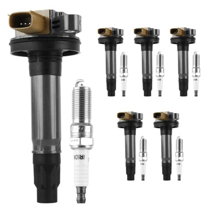 Autoexact Ignition Coils & Iridium Spark Plugs Kit Fit for Ford 2011-2016 F-150 2013-2016 Explorer Transit 250 350 Taurus Flex Expedition Navigator V6 3.5L, 12pc Direct Replacement Set for UF646 94374