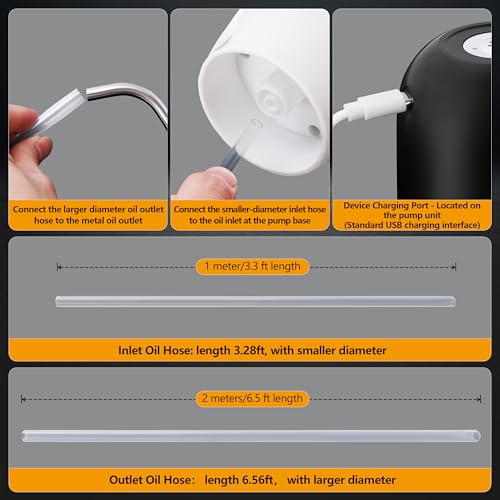 Oil Pump Extractor, Upgraded Self-Powered Electric Oil Change Pump, No Need Powered by Car, Engine Oil Transfer Pump, Fluid Transfer Pump for Marine, Boat, Car, ATV, RV, Truck, Motorbike