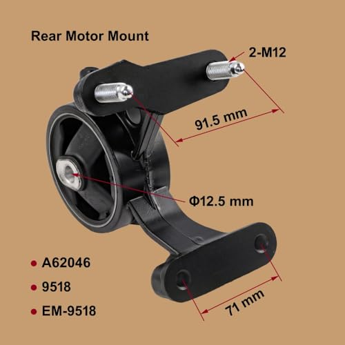 4PCS Engine Motor and Trans Mount Set Compatible with Toyota RAV4 4WD 2.4L - size: 2006-2008 RAV4 2.4L L4 4WD AWD Auto