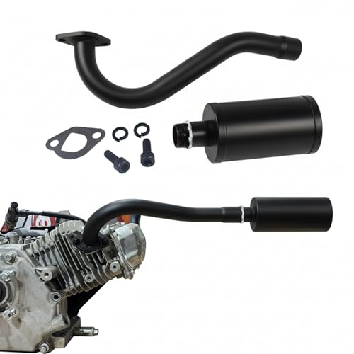 212cc Exhaust Pipe with Muffler for Predator 212 196cc Non Hemi Engine - color: black, size: Exhaust Muffler