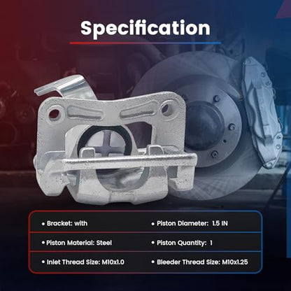 2 Pcs Left & Right Rear Brake Caliper Set 19B3358 19B3359 Compatible with 2008-2012 Honda Accord, 2009-2014 TSX, Driver and Passenger Side Rear Brake Caliper with Bracket - size: 19B3358+19B3359