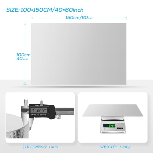 FLASLD Thermal Block - Automotive Heat Shield - Reflective Aluminum, Insulation & Adhesive 40'' X 60'' - size: 40 x 60 Inch