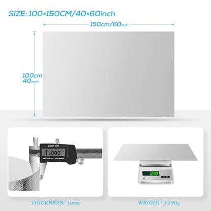 FLASLD Thermal Block - Automotive Heat Shield - Reflective Aluminum, Insulation & Adhesive 40'' X 60'' - size: 40 x 60 Inch