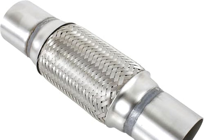 2" X 6" /10" Universal Stainless Steel Exhaust Flex Pipe,Double Braid Exhaust Flex Tube For Heavy Duty and Cars - size: 2”X6"/10"