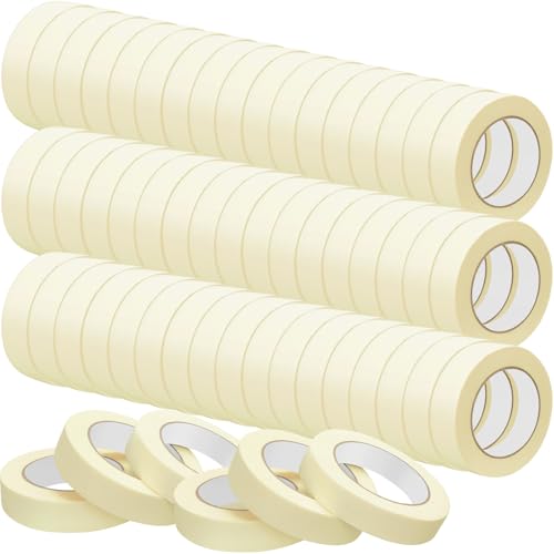 Fainne 72 Rolls Masking Tape Bulk 0.8 Inch 55 Yards - size: 0.8 Inch