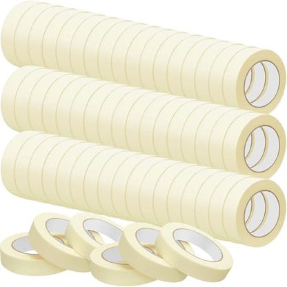 Fainne 72 Rolls Masking Tape Bulk 0.8 Inch 55 Yards - size: 0.8 Inch