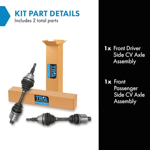 TRQ Front 2 Piece CV Axle Shaft Assembly Set - style: CSA72779