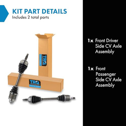 TRQ Front 2 Piece CV Axle Shaft Assembly Set - style: CSA72936