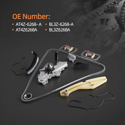3.5L Timing Chain Kit with Water Pump#OE BL3Z-6268-A AT4Z-6268-A