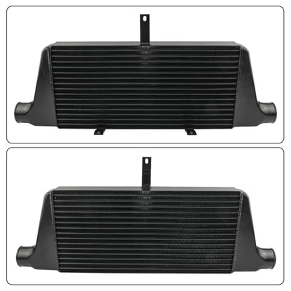 Front Mount Intercooler Kit Tube & Fin Aluminum Turbo Intercooler Compatible with Toyota Chaser Cresta Mark II JZX90 JZX100 1992-2001 1JZ-GTE 2.5L Turbo Type 24E Black