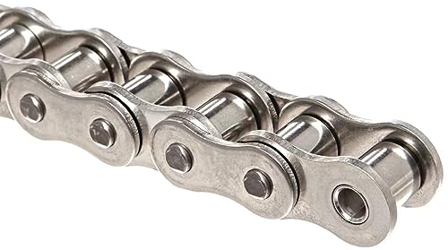 ANSI #40SS 08A Stainless Steel Roller Chain 10 Feet, Single Strand, Ideal for Chain Driven Slide Gate Operator and More, Interchangeable with ANSI #41#428 and #420 Roller Chain (Pack of 3) - size: ANSI40 (Pack of 3)