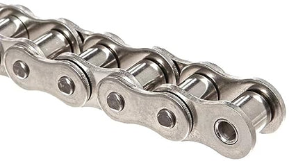 ANSI #40SS 08A Stainless Steel Roller Chain 10 Feet, Single Strand, Ideal for Chain Driven Slide Gate Operator and More, Interchangeable with ANSI #41#428 and #420 Roller Chain (Pack of 3) - size: ANSI40 (Pack of 3)