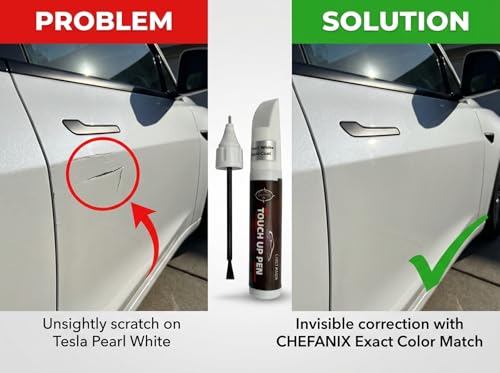 Touch Up Paint Pen for Tesla Model 3/Y/S/X (Midnight Silver Metallic(PMNG))–Exact Color Match Car Paint Scratch Repair, 2-in-1 Brush & Pen, DIY Chip & Scratch Fix,Automotive Scratch Repair Pen - color: Midnight Silver Metallic(PMNG)