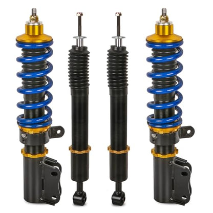 MOSTPLUS Front and Rear Coilover Height Adjustable Struts Compatible with 2007 2008 Honda Fit 1st Gen Model Suspensions Coil Spring Shocks(Set of 4) - size: 2007-2008 Honda Base