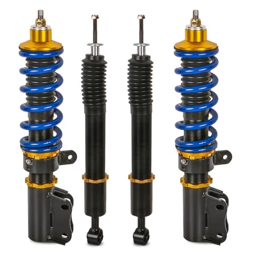 MOSTPLUS Front and Rear Coilover Height Adjustable Struts Compatible with 2007 2008 Honda Fit 1st Gen Model Suspensions Coil Spring Shocks(Set of 4) - size: 2007-2008 Honda Base