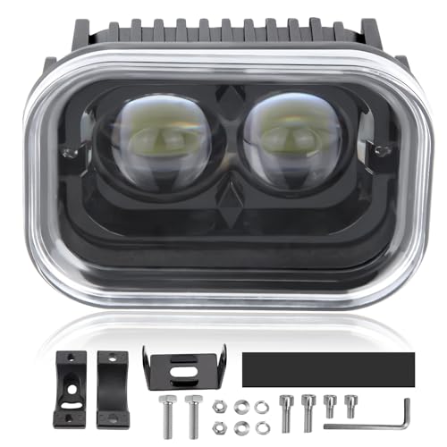 4 inch Universal Motorcycle Led Driving Lights, 45W, Running Lights LED Work Light Bar White Hi/Lo Beam Motorcycle Lights for ATV Truck E-Bike (1 Piece)