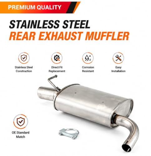 53944 Left Rear Exhaust Muffler for 2011-2018 Ford Explorer 3.5L E37H - size: Left Ford Explorer 3.5L 2011-2018