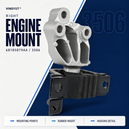4X Engine & Trans Mount Kit for 2014-2021 Ram ProMaster 3500 3.6L - color: Ram ProMaster 2014-2021 3.6L