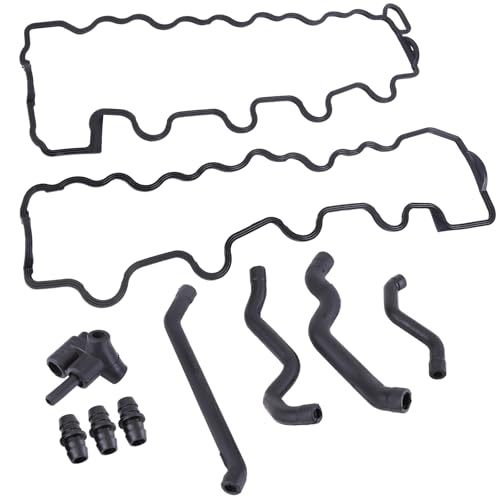 Pack of 2 Engine Valve Cover Gasket and Hose Set Fit for Mercedes-Benz ML320 ML350 ML430 E320 CLK320 C280 SLK320 C240 S500 SLK320 Replace 20180482 1120180282 1120180182 1179901578 VS50758R