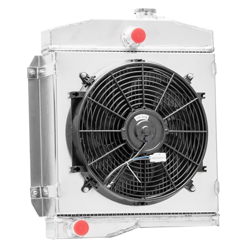 4 Row Radiator Shroud Fan for 1955-58 Jeep Willys 59-71 CJ3 CJ5 CJ5A CJ6 CJ6A