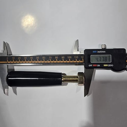M12 Revolving Handle Double Nut - Clamps Any Flat Bracket, No Tapped Hole - size: M12 X 120 Double Nut