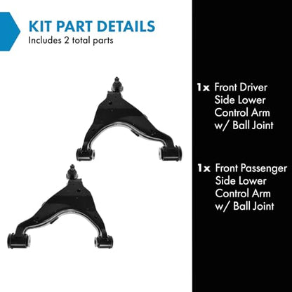 TRQ Front Lower Control Arm with Ball Joint Set 2 Piece - style: PSA62475