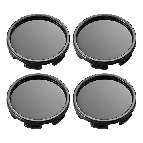 X AUTOHAUX 4 Pcs OD 58mm/2.28" Black 6 Clips Car Wheel Center Hub Cap Cover