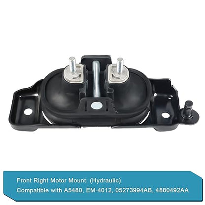 Engine Motor Mount Transmission Kit Replacement for 08-10 Chrysler Dodge - size: 4PCS-Compatible with OE#A5654 A5480 A5465 A5493