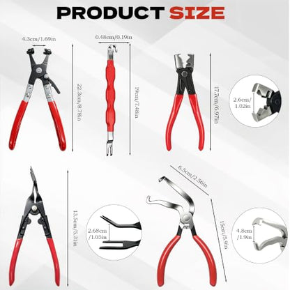 8 PCS Electrical Disconnect Pliers Set for Cars, Trucks & SUVs - size: 8 Pcs