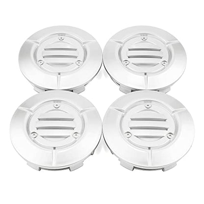 RTrhinoTuning 4PCS 3.25in Wheel Center Caps Compatible with Suburban Silverado Tahoe 18" to 22" Rim OD: 3.27"(83 mm) ID: 3"(76 mm) Silver Hub Caps - color: Silver