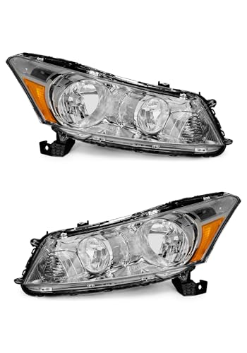 for 2008-2012 Honda Accord Headlights Assembly Pair - color: Chrome Housing