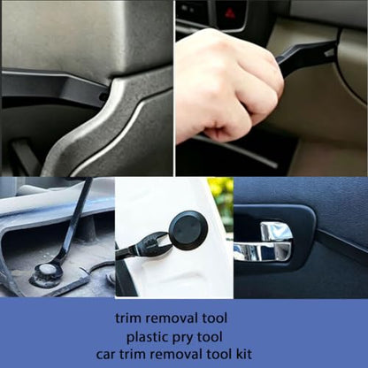 5PCS Auto Trim Removal Tool Kit, Pry Tool Kit, No Scratch (Black) - color: Black