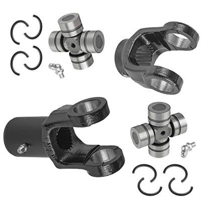 Caltric 2x Front Rear Drive Shaft Yoke with U-joint Compatible with Polaris RZR 900 All Options 2015 2016 2017-2020