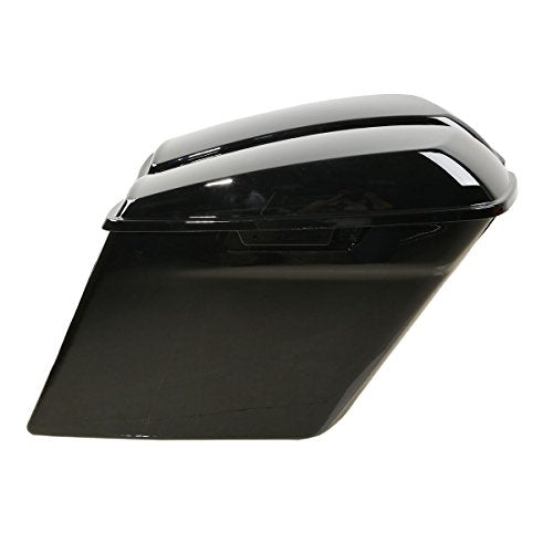 XMT-MOTO 5 Inch Extended Stretched Saddlebags Fit for Touring Models FLT FLHT FLHTCU FLHRC Road King Road Glide Street Glide Electra Glide Ultra-Classic 2014-later Pearl Black