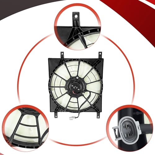 PartsFlow AC Condenser Cooling Fan Assembly For 2007-2013 Suzuki SX4 For 2012 Suzuki SX4 Crossover 621-371 - color: For Suzuki SX4