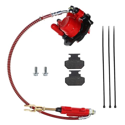 PRO BAT Rear Disc Brake Master Cylinder Caliper Assembly - color: Red