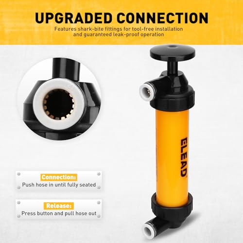 Gas Siphon Pump for Gasoline, Multi-Use Fluid Transfer Pump, Oil Liquid Siphon Pumps, Fuel Siphon Tool, Multifunction Hand Inflation Pumps with Inflator Hose adapter, Needle Valve/Balloon adapter - color: New Version Yellow